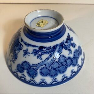 Vintage Relpo Blue & White Sometsuke With Karako (Children) Motif Japan